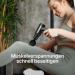 Massagepistole mit 4 Massageköpfen gegen Muskelverspannungen / Tragbares Mini-Muskelmassagegerät mit 10 Geschwindigkeiten und starkem Akku / Für Bein, Nacken, Schulter, Cellulite, Muskelkater – Bild 5