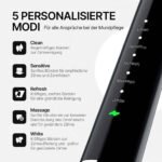 Elektrische Zahnbürste Pro / Schallzahnbürste / USB-Aufladbar / Wasserfest / 5 Programme / 6 Bürstenaufsätze / Mit Schutzhülle – Bild 6