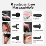 Massagepistole mit 30 Geschwindigkeiten und 6 Massageköpfen – Bild 3