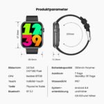 Top Performance Smartwatch mit Gesundheitstracking / IP67 Wasserdichtigkeit / 35 Tage Akkulaufzeit / 100 Sportmodi – Bild 8