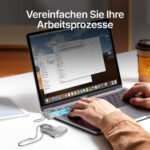 USB Stick 64GB / USB C & USB 2.0 / 2-in-1 OTG Speicherstick / Mini Metall Memory Stick / Schlüsselanhänger / Silber – Bild 4