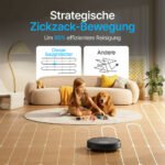 Saugroboter mit Wischfunktion / 4000Pa Saugkraft / Intelligente Reinigungsrouten / App-Steuerung / 150 Min. Laufzeit / Teppicherkennung / Einfache Wartung / Alexa & Google kompatibel – Bild 4