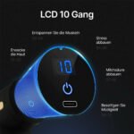 Massagepistole mit 4 Massageköpfen gegen Muskelverspannungen / Tragbares Mini-Muskelmassagegerät mit 10 Geschwindigkeiten und starkem Akku / Für Bein, Nacken, Schulter, Cellulite, Muskelkater – Bild 7