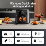 Heißluftfritteuse mit 5,5 Liter Kapazität und digitalem LED-Touchscreen – Bild 5